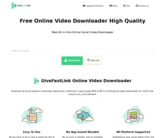 Givefast.link(Free Online Video Downloader High Quality 2022) Screenshot