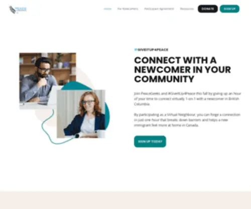 Giveitup4Peace.org(PeaceGeeks #GiveItUp4Peace) Screenshot