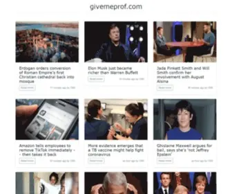 Givemeprof.com(Top News for Wandering Minds) Screenshot