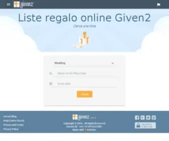 Given2.us(Search for a Given2 Registry) Screenshot