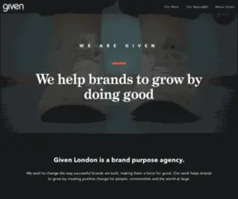 Givenlondon.com(We build successful brands by making business a force for good) Screenshot