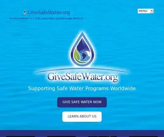 Givesafewater.org(Supporting Safe Water Programs Worldwide) Screenshot