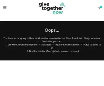 Givetogethernow.org(The power of community can help families pull through the COVID) Screenshot