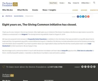 Givingcommon.org(The Giving Common) Screenshot