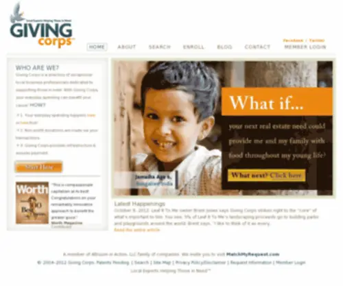 Givingcorps.com(Call) Screenshot