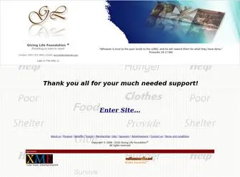 Givinglifefoundation.com(Giving Life Foundation) Screenshot