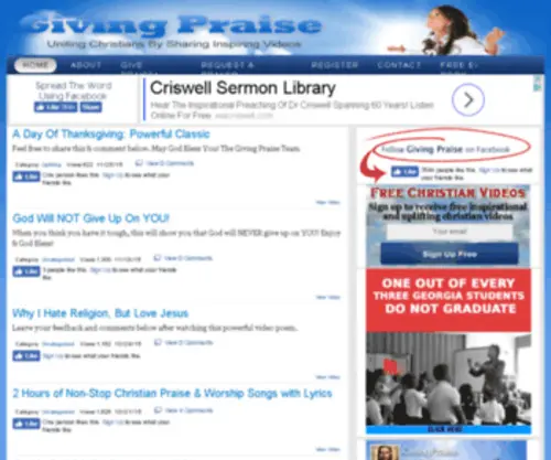 Givingpraise.com(Giving Praise) Screenshot