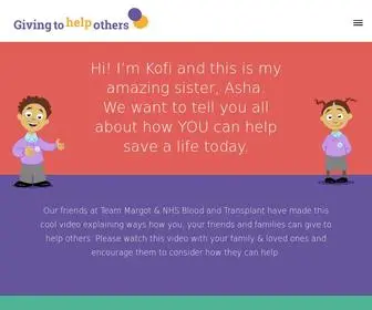 Givingtohelpothers.org(Designed for students aged 5) Screenshot