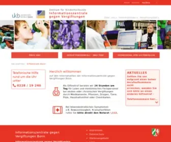 Gizbonn.de(Informationszentrale gegen Vergiftungen) Screenshot