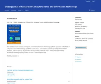 GJRcsit.com(Global Journal of Research in Computer Science and Information Technology) Screenshot