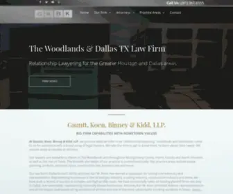 GKBklaw.com(The Woodlands Law Firm) Screenshot