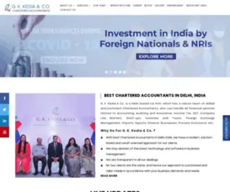 Gkkediaandco.com(Chartered accountant in Delhi India) Screenshot