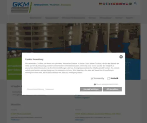 GKM-Net.de(Der technische Marktführer für Taumelsiebmaschinen) Screenshot