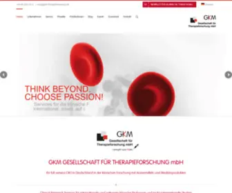 GKM-Therapieforschung.de(Full-service CRO | GKM Gesellschaft für Therapieforschung mbH) Screenshot