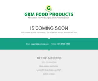 GKmfoods.com(GKM Food Products) Screenshot