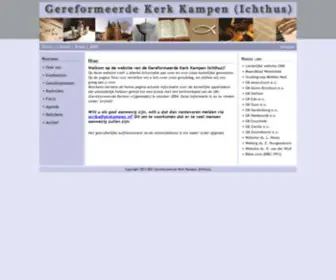 GKnkampen.nl(Gereformeerde Kerk Kampen Ichthus) Screenshot