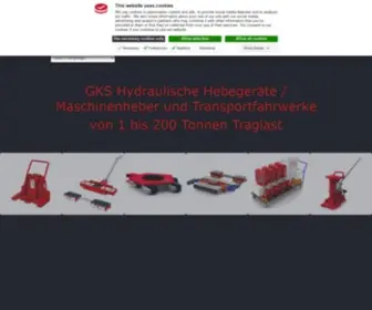 GKS-Perfekt.com(Hydraulikheber und Transportfahrwerke vonTonnen) Screenshot