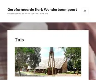 Gkwonderboompoort.org(Gee aan die HERE die eer van Sy Naam) Screenshot