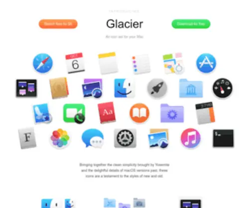 Glaciericons.com(Glacier macOS Icon Pack) Screenshot