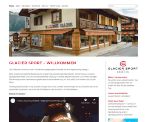 Glaciersport.ch(3925 Grächen) Screenshot