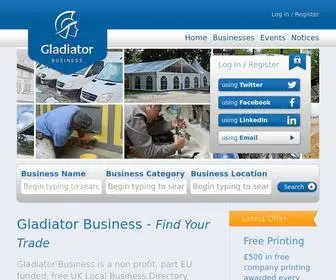 Gladiatorbusiness.co.uk(Free UK Local Business Directory connecting businesses with local people looking for services) Screenshot