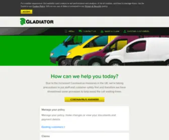 Gladiator.co.uk(Commercial Van Insurance) Screenshot