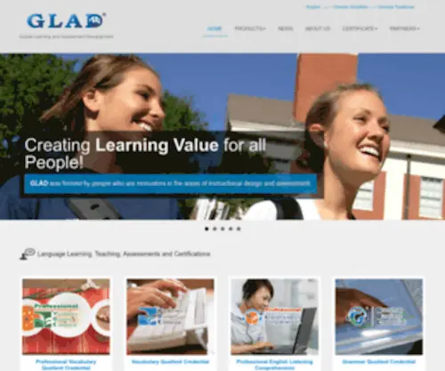 GladWorld.net(Global Learning and Assessment Development (GLAD)) Screenshot