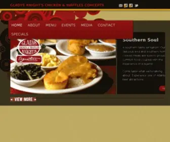 Gladysandron.net(Gladys Knight & Ron's Chicken and Waffles Restaurant Downtown Atlanta Famous Southern Soul Food Restaurant Open Late) Screenshot