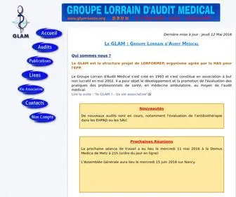 Glam-Sante.org(GLAM : Evaluation Médicale en Lorraine) Screenshot