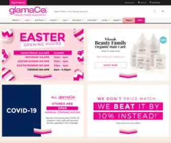 Glamaco.com.au(GlamaCo Beauty Trade Superstore) Screenshot