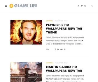 Glamilife.com(New Tab) Screenshot