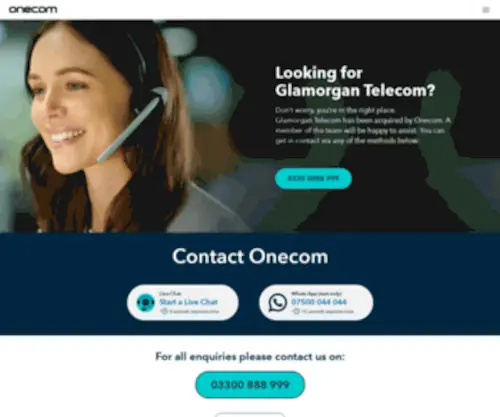 Glamorgantelecom.co.uk(Telephone Systems Providers for Wales and the South West including Cardiff) Screenshot
