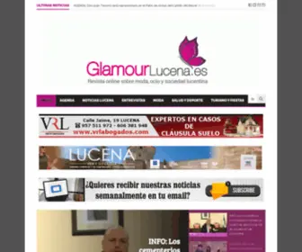 Glamourlucena.es(GLAMOUR LUCENA Noticias de turismo) Screenshot