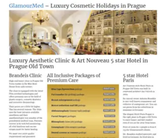 Glamourmed.com(Luxury Aesthetic Clinic & Art Nouveau 5 star Hotel in Prague's Old Town) Screenshot