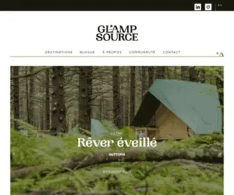 Glampsource.com(Glamping et hébergement d'expérience au Québec) Screenshot