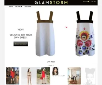 Glamstorm.com(Zaprojektuj i zamów sukienkę swojego projektu) Screenshot