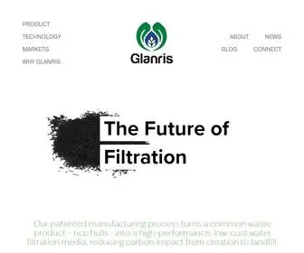 Glanris.com(Glanris Biocarbon Biochar) Screenshot