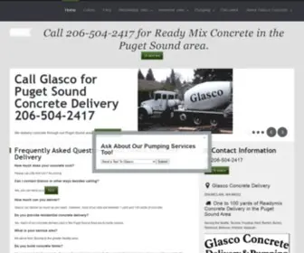 Glasco-Concrete-Delivery.com(Glasco Concrete DeliverySeattle to Tacoma) Screenshot