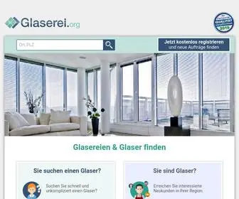 Glaserei.org(Glasereien und Glaser aus der Region finden) Screenshot