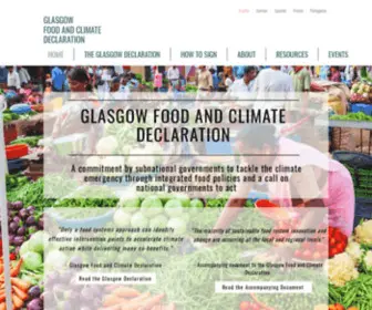 Glasgowdeclaration.org(Glasgow Food and Climate Declaration) Screenshot