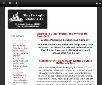 Glaspak.com(Wholesale Glass Bottles and Wholesale Glass Jars) Screenshot