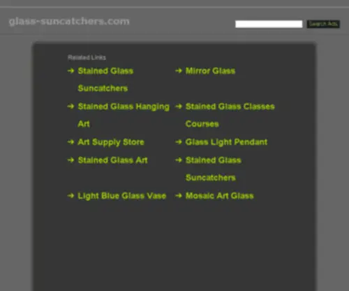 Glass-Suncatchers.com(Stained Glass Suncatchers) Screenshot
