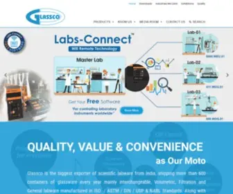 Glasscolabs.com(Laboratory Glassware & Equipment) Screenshot