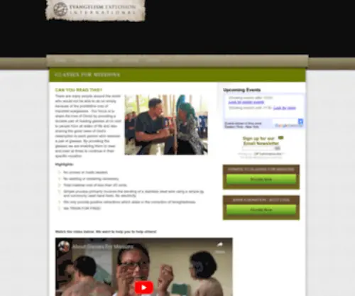 Glassesformissions.org(Glasses for Missions) Screenshot