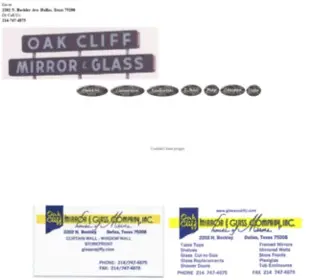 Glassnajiffy.com(Oak Cliff Glass & Mirror Co) Screenshot