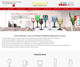 Glasswarevendor.com(Sunrise Glassware) Screenshot