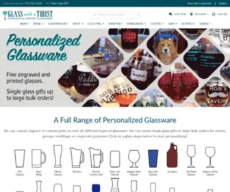 Glasswithatwist.com(Personalized Glasses and Mugs) Screenshot