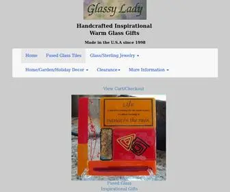 Glassylady.com(Inspirational gifts handcrafted in warm glass) Screenshot