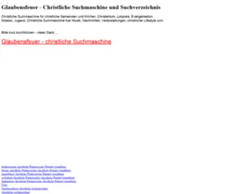 Glaubensfeuer.de(Christliche Suchmaschine und Suchverzeichnis) Screenshot