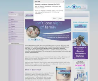 Glaucoma.org.nz(Glaucoma NZ) Screenshot